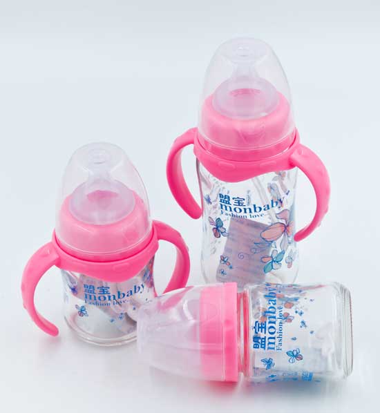 盟寶紅色系列藍(lán)寶石玻璃奶瓶