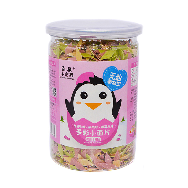 南極小企鵝無鹽多彩小面片胡蘿卜味+菠菜味+甜菜根味