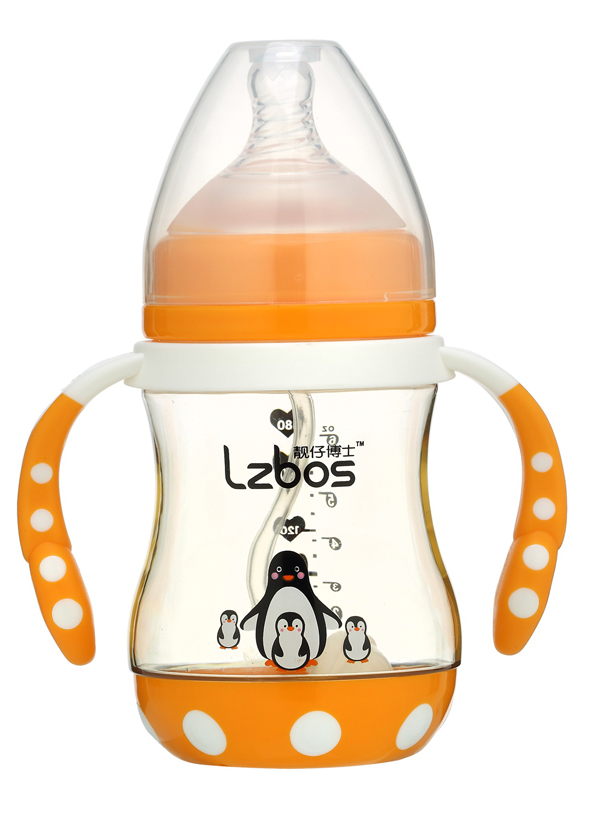 靚仔博士PPSU寬口徑自動奶瓶 橙色