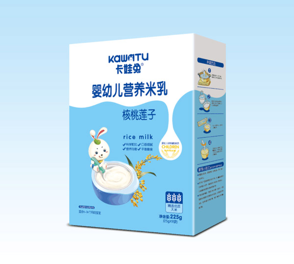 卡娃兔嬰幼兒營養(yǎng)米乳-核桃蓮子盒裝